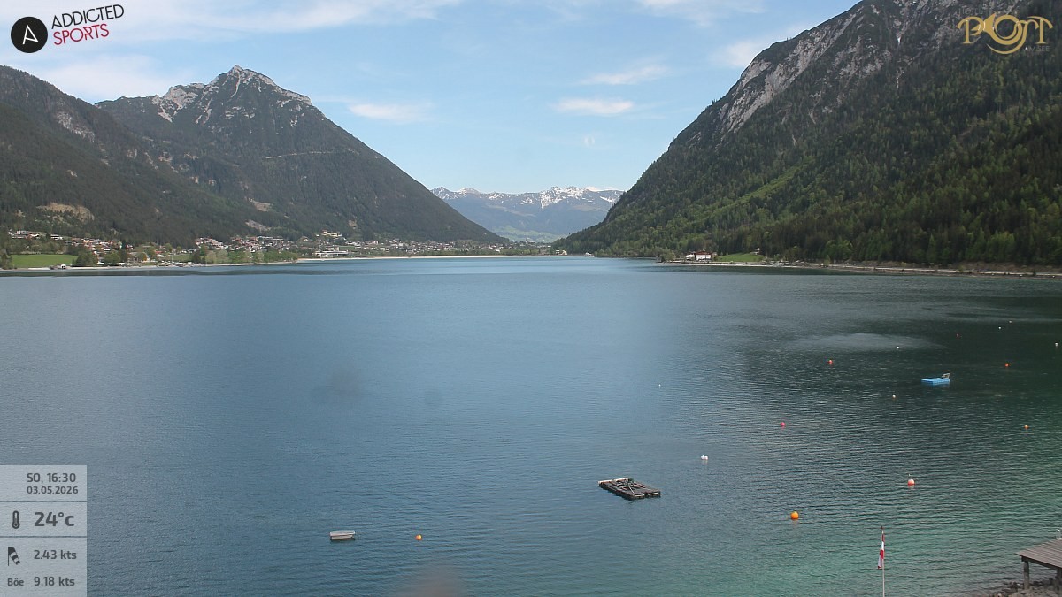 Archiv Foto Webcam Achensee: Blick vom Hotel Post am Achensee