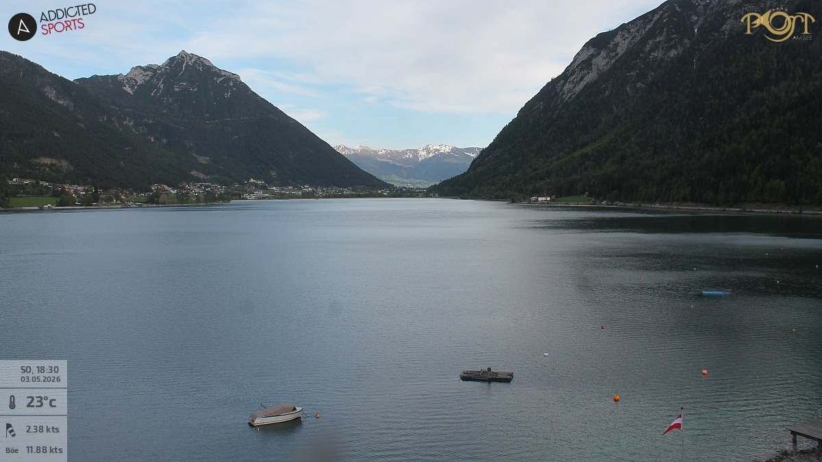 Archiv Foto Webcam Achensee: Blick vom Hotel Post am Achensee