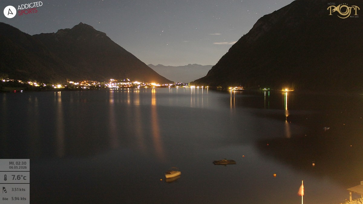 Archiv Foto Webcam Achensee: Blick vom Hotel Post am Achensee