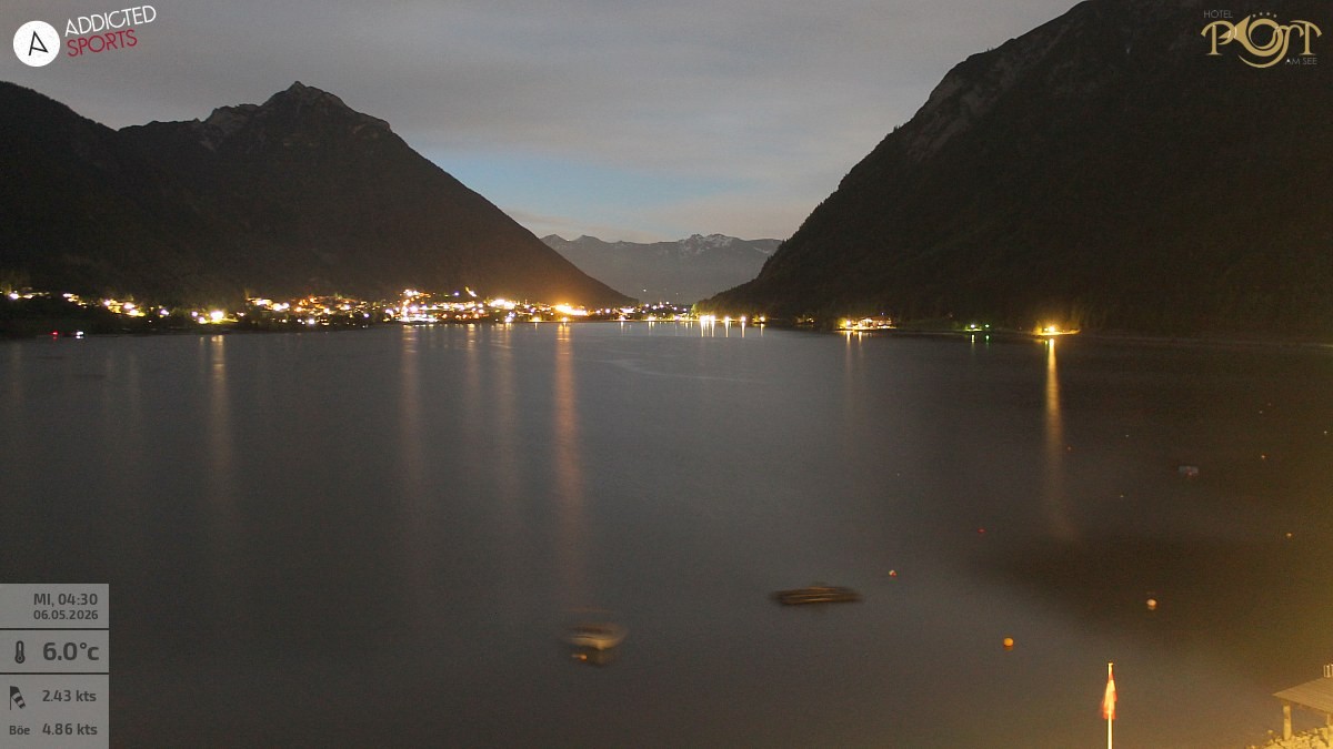 Archiv Foto Webcam Achensee: Blick vom Hotel Post am Achensee