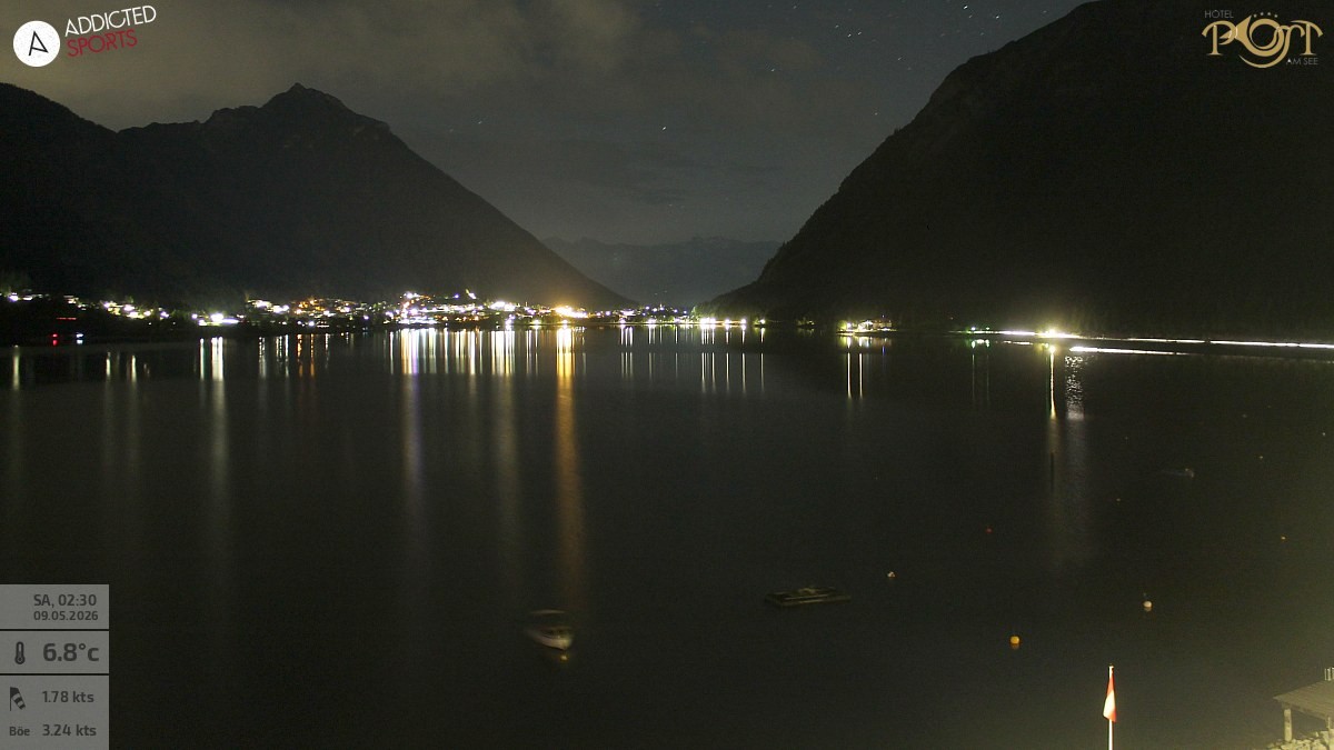 Archiv Foto Webcam Achensee: Blick vom Hotel Post am Achensee