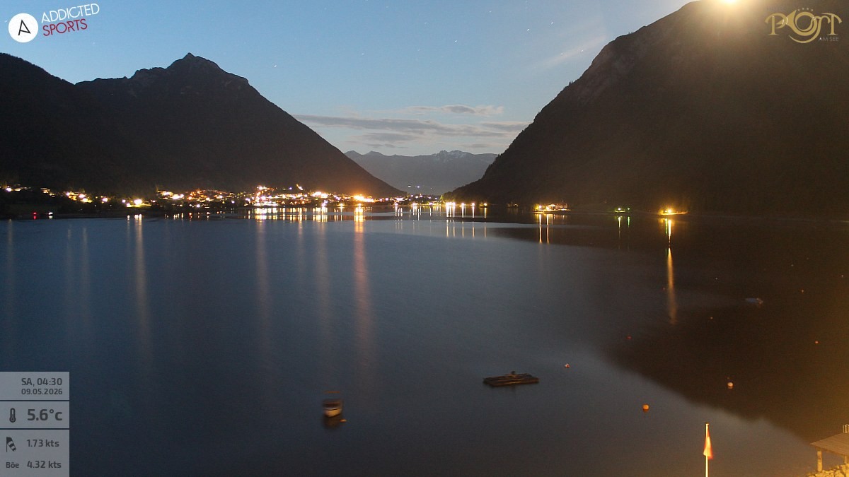 Archiv Foto Webcam Achensee: Blick vom Hotel Post am Achensee