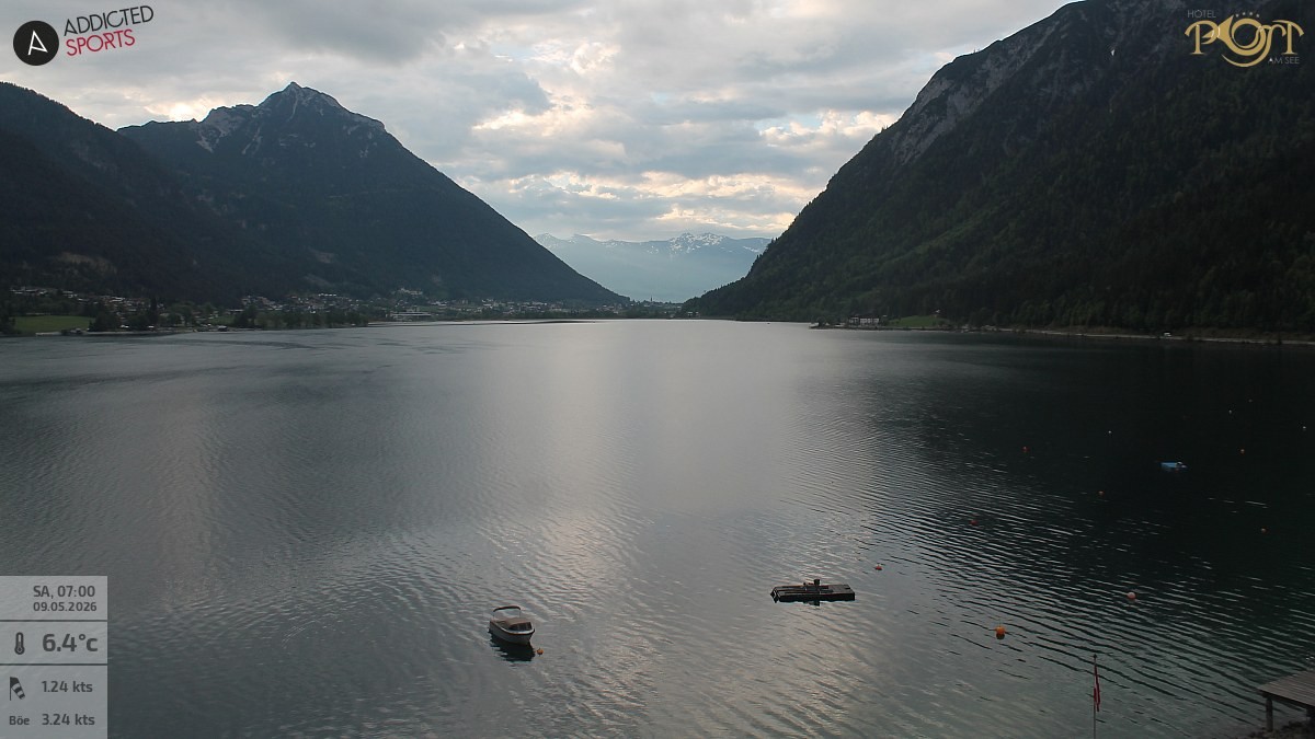 Archiv Foto Webcam Achensee: Blick vom Hotel Post am Achensee