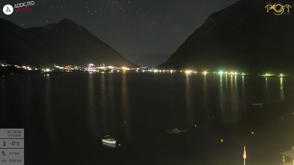 Archiv Foto Webcam Achensee: Blick vom Hotel Post am Achensee