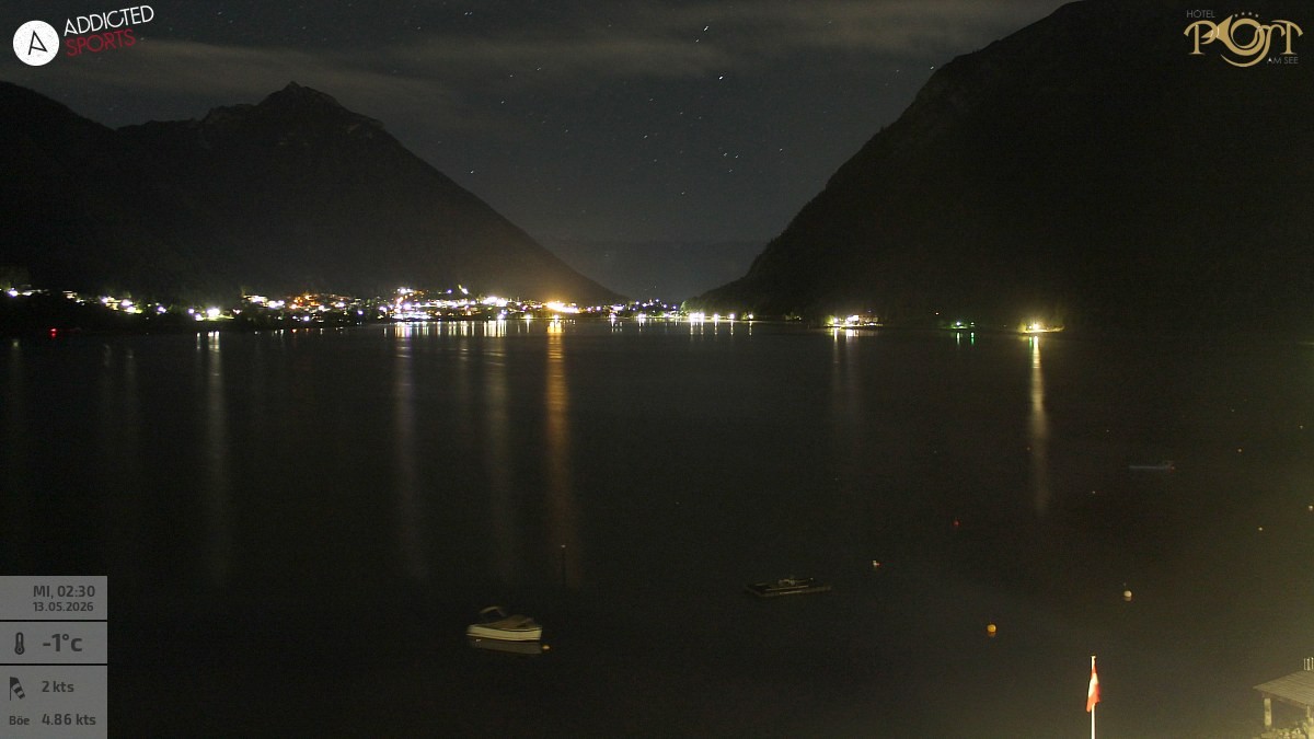 Archiv Foto Webcam Achensee: Blick vom Hotel Post am Achensee