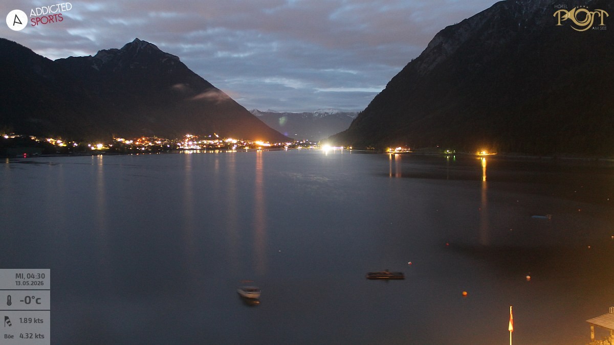 Archiv Foto Webcam Achensee: Blick vom Hotel Post am Achensee