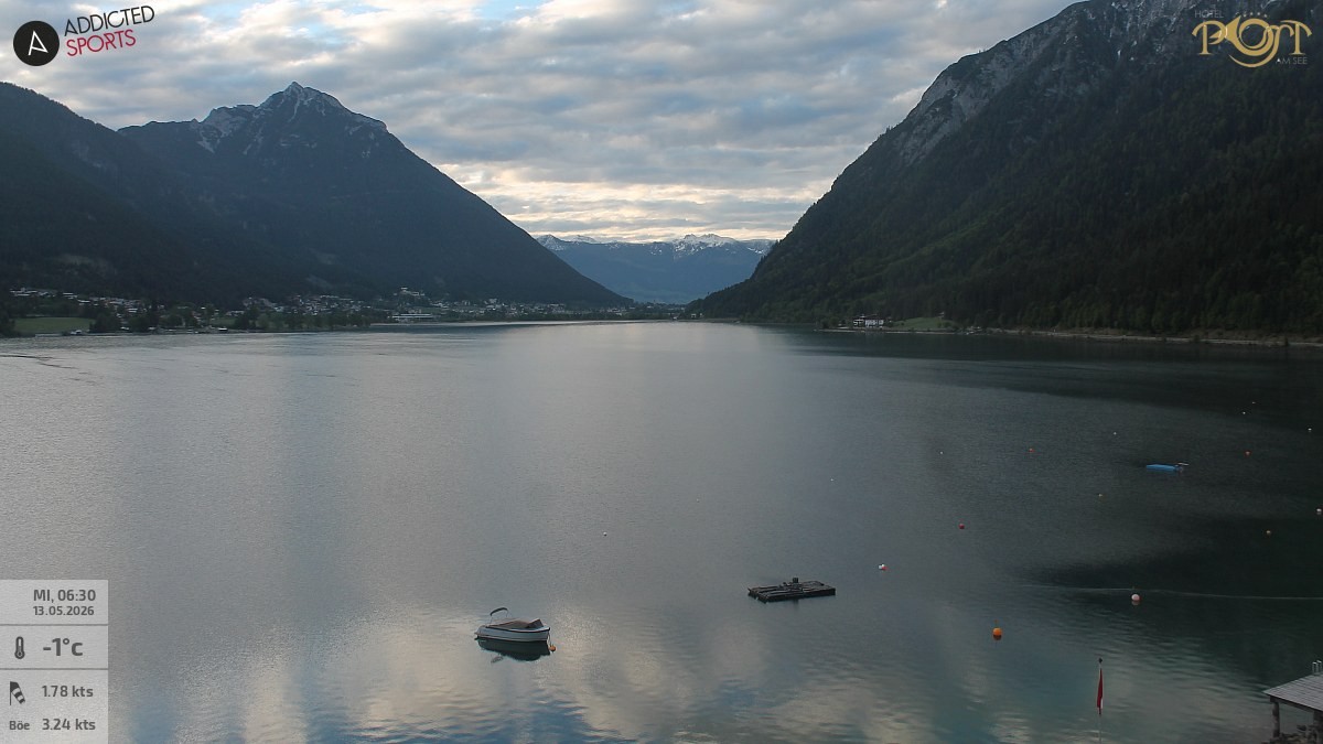 Archiv Foto Webcam Achensee: Blick vom Hotel Post am Achensee