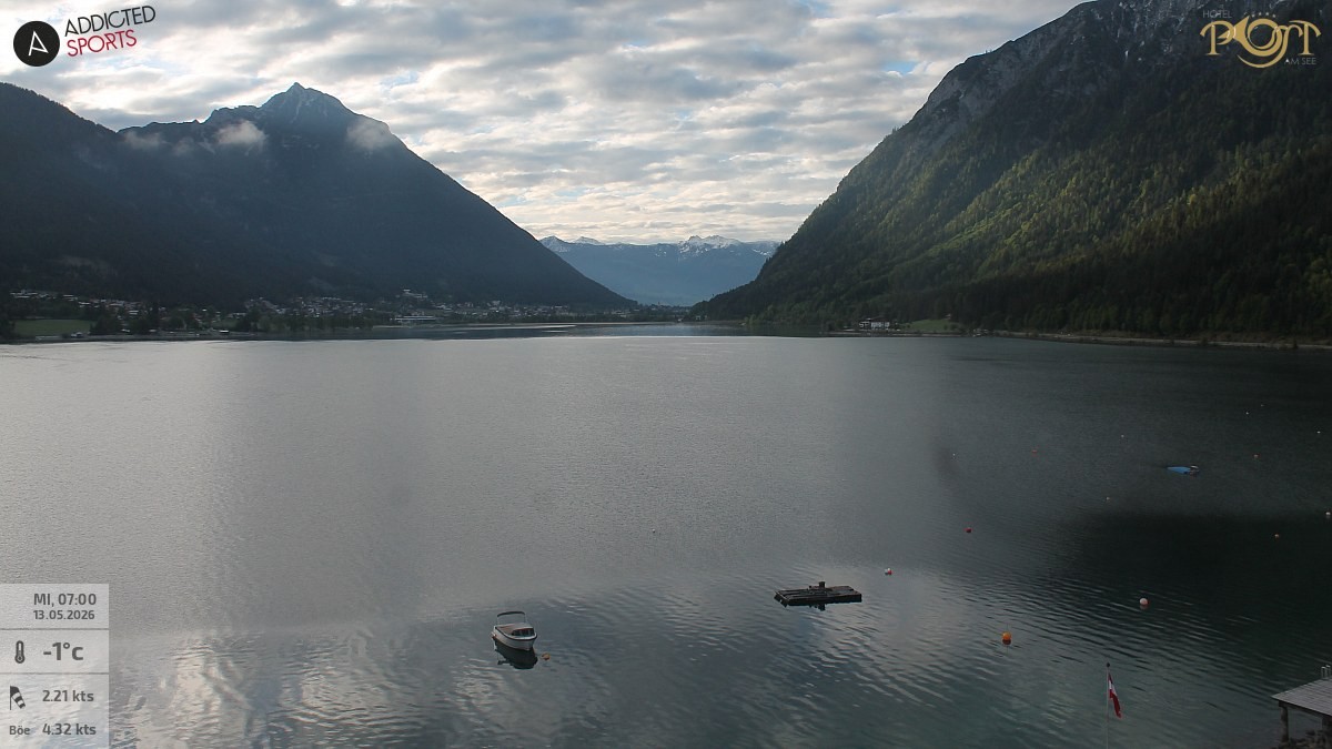 Archiv Foto Webcam Achensee: Blick vom Hotel Post am Achensee