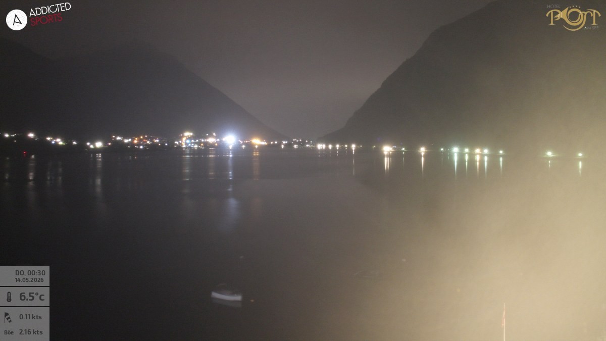 Archiv Foto Webcam Achensee: Blick vom Hotel Post am Achensee