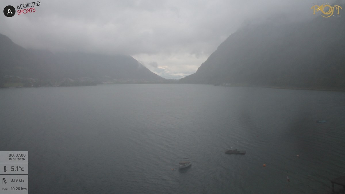 Archiv Foto Webcam Achensee: Blick vom Hotel Post am Achensee