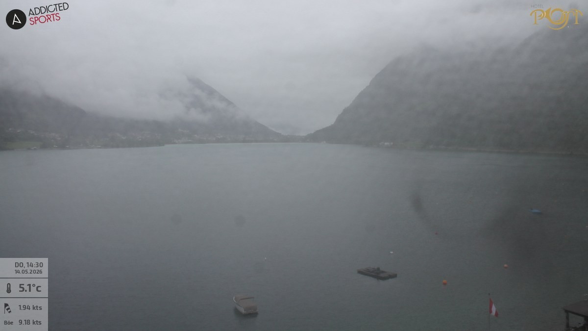 Archiv Foto Webcam Achensee: Blick vom Hotel Post am Achensee