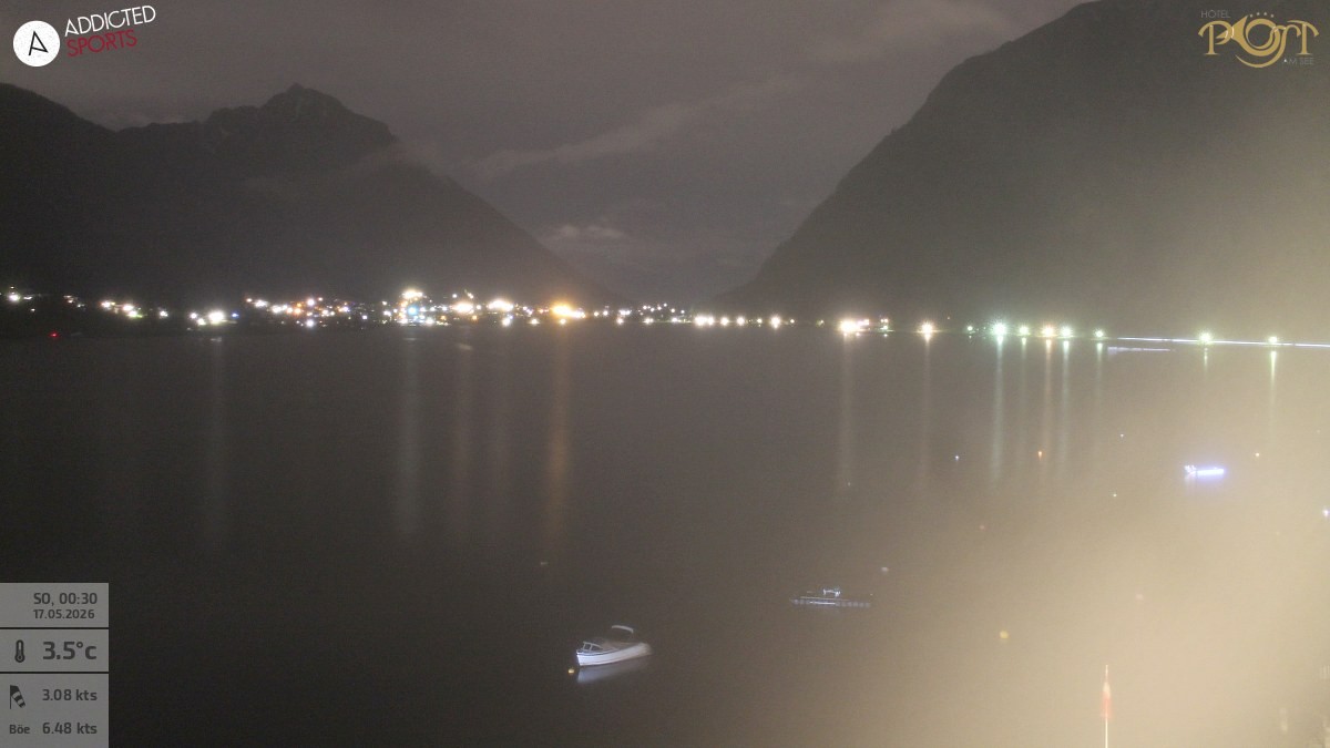 Archived image Webcam Achensee - View Hotel Post Pertisau