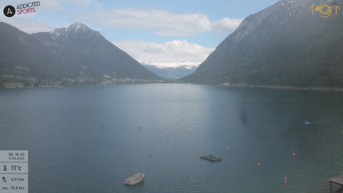 Archived image Webcam Achensee - View Hotel Post Pertisau