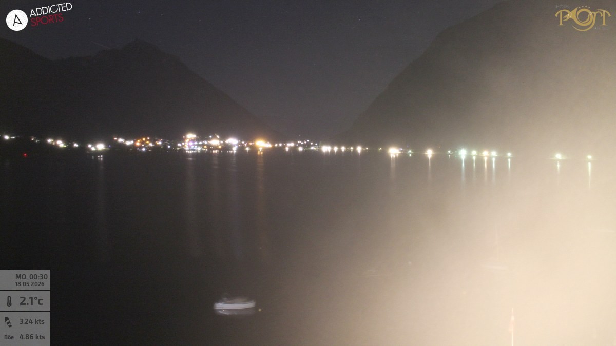 Archiv Foto Webcam Achensee: Blick vom Hotel Post am Achensee