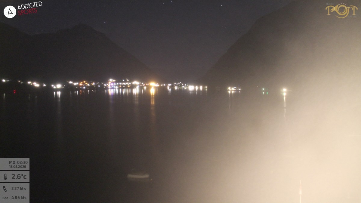 Archiv Foto Webcam Achensee: Blick vom Hotel Post am Achensee