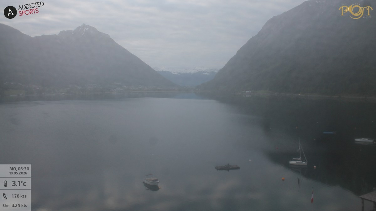 Archiv Foto Webcam Achensee: Blick vom Hotel Post am Achensee