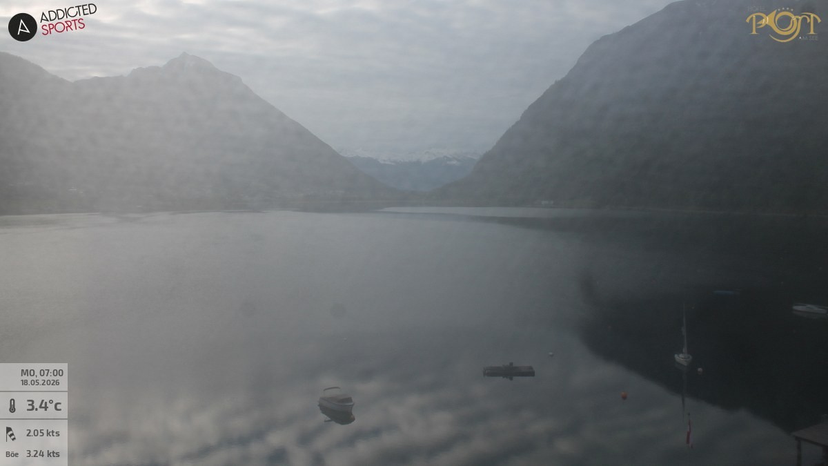 Archiv Foto Webcam Achensee: Blick vom Hotel Post am Achensee