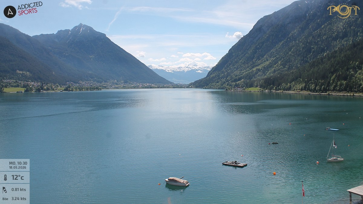 Archiv Foto Webcam Achensee: Blick vom Hotel Post am Achensee