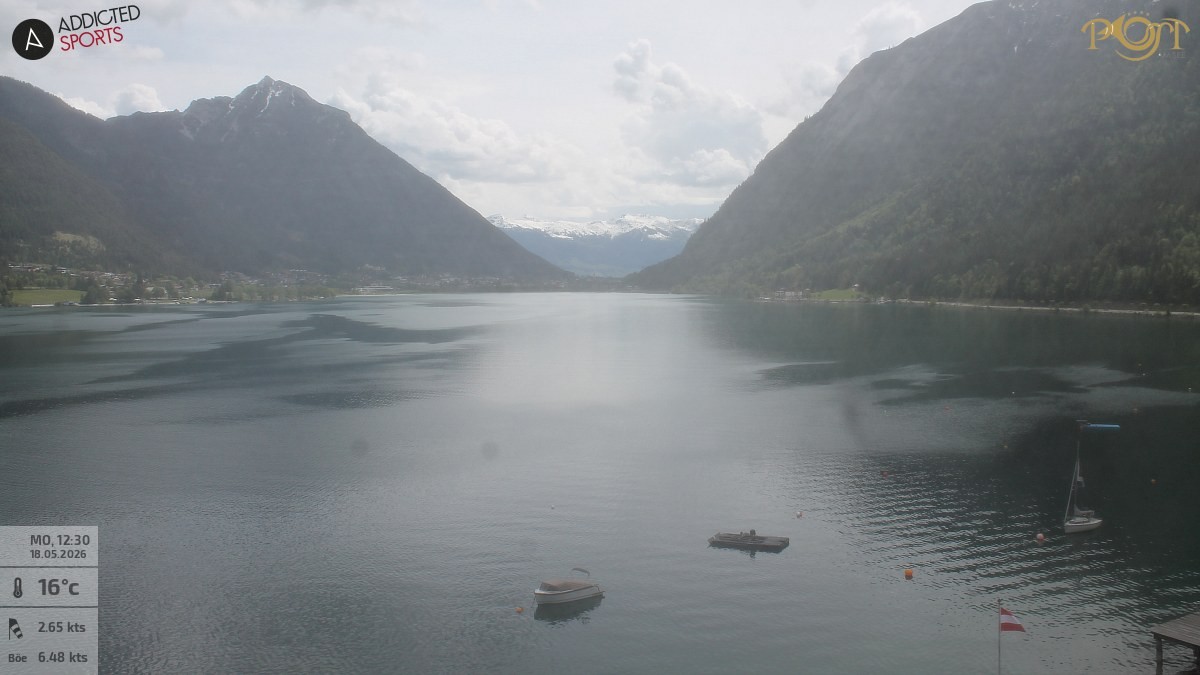 Archiv Foto Webcam Achensee: Blick vom Hotel Post am Achensee