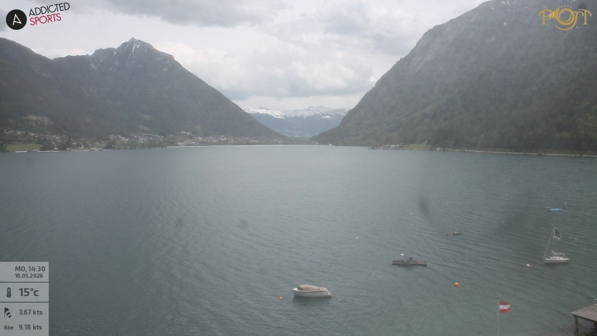 Archiv Foto Webcam Achensee: Blick vom Hotel Post am Achensee