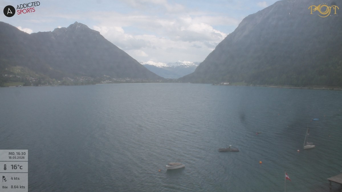Archiv Foto Webcam Achensee: Blick vom Hotel Post am Achensee