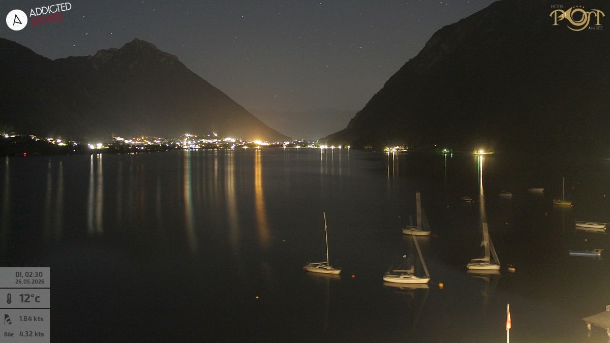 Archiv Foto Webcam Achensee: Blick vom Hotel Post am Achensee