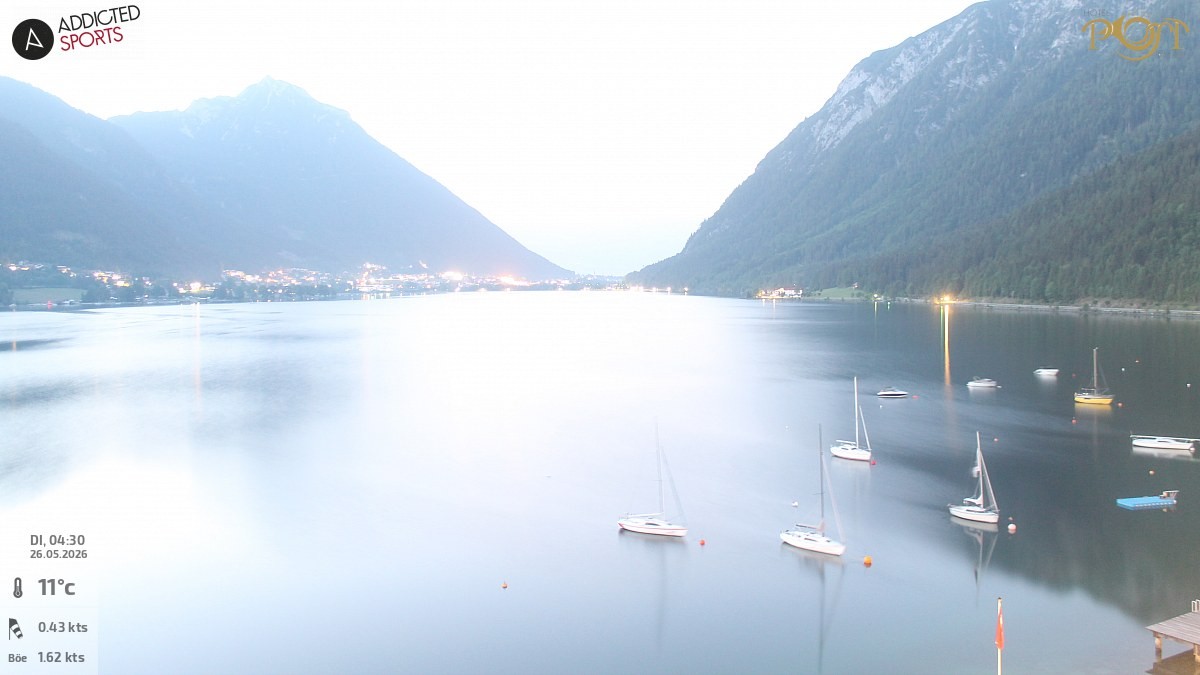 Archiv Foto Webcam Achensee: Blick vom Hotel Post am Achensee