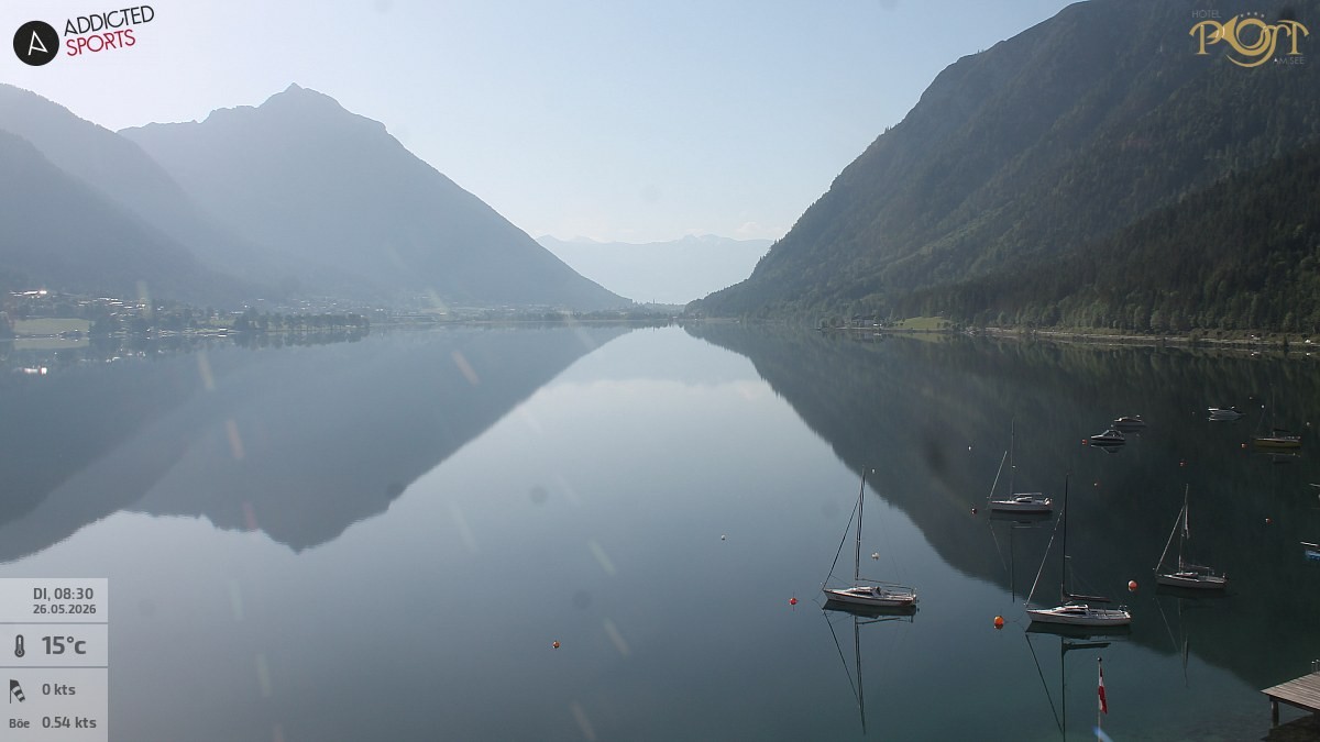 Archiv Foto Webcam Achensee: Blick vom Hotel Post am Achensee