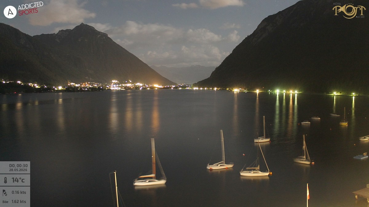 Archived image Webcam Achensee - View Hotel Post Pertisau