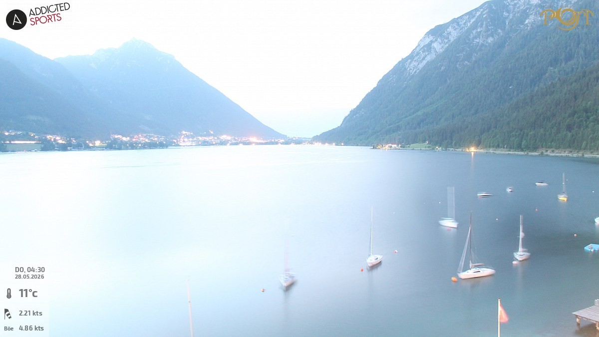 Archived image Webcam Achensee - View Hotel Post Pertisau
