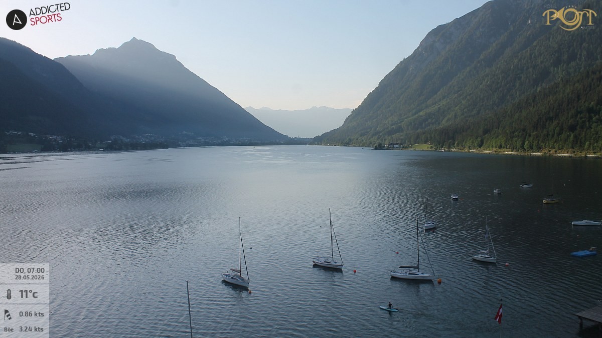 Archived image Webcam Achensee - View Hotel Post Pertisau