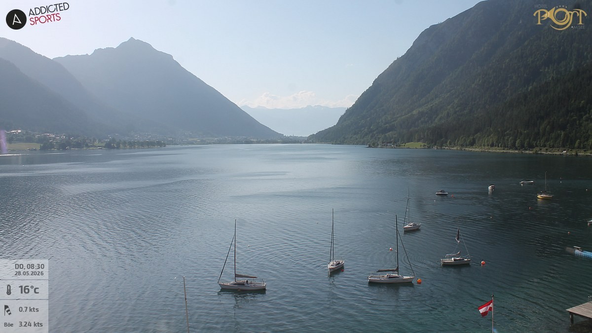 Archived image Webcam Achensee - View Hotel Post Pertisau