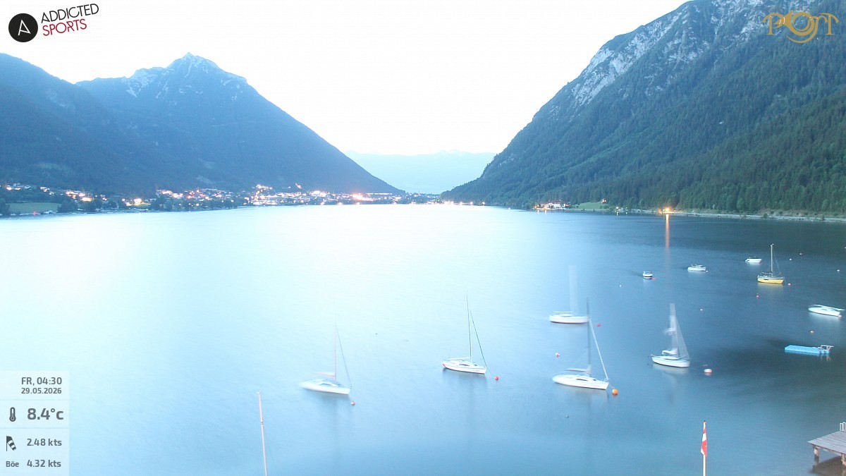 Archiv Foto Webcam Achensee: Blick vom Hotel Post am Achensee