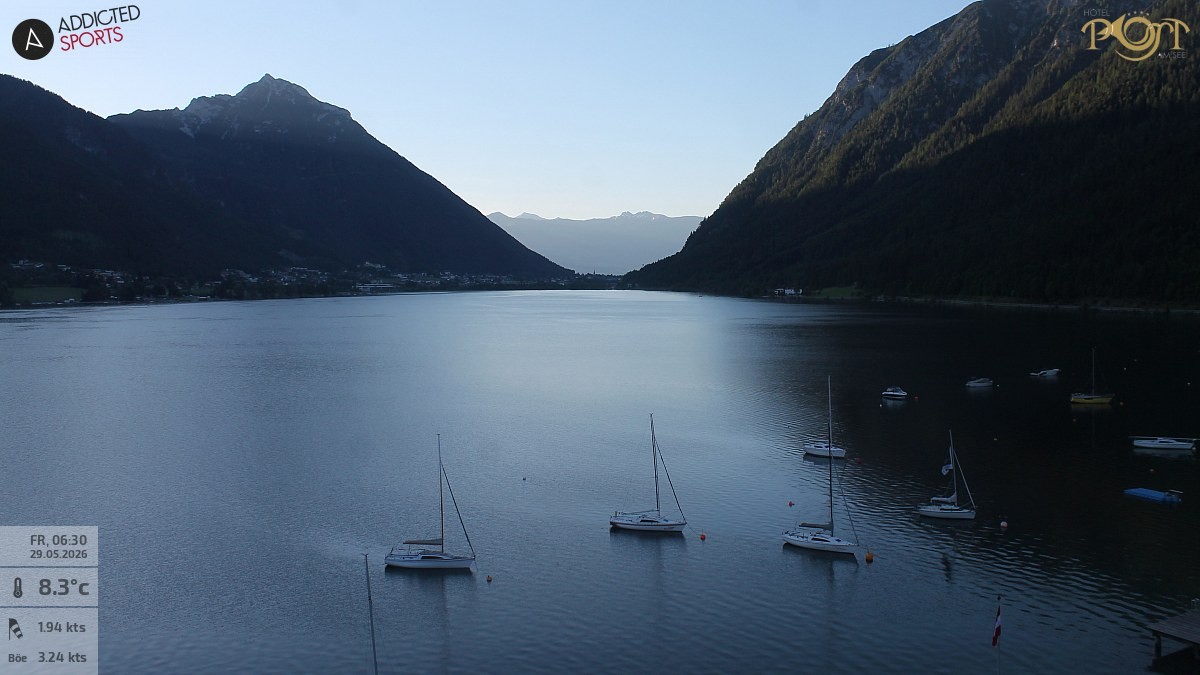 Archiv Foto Webcam Achensee: Blick vom Hotel Post am Achensee
