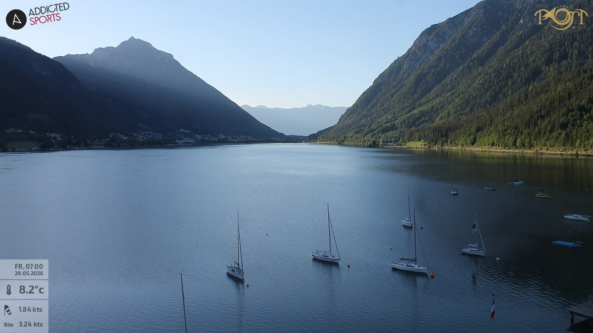 Archiv Foto Webcam Achensee: Blick vom Hotel Post am Achensee