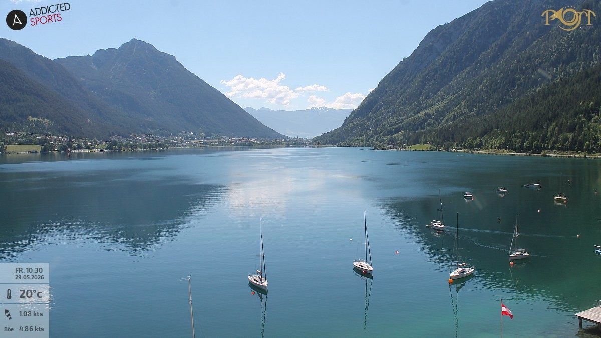 Archiv Foto Webcam Achensee: Blick vom Hotel Post am Achensee