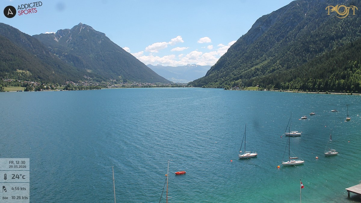 Archiv Foto Webcam Achensee: Blick vom Hotel Post am Achensee