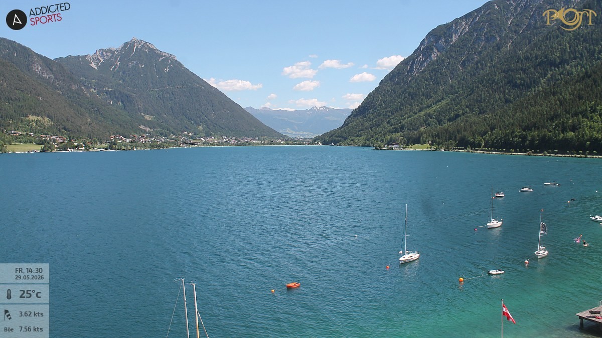 Archiv Foto Webcam Achensee: Blick vom Hotel Post am Achensee