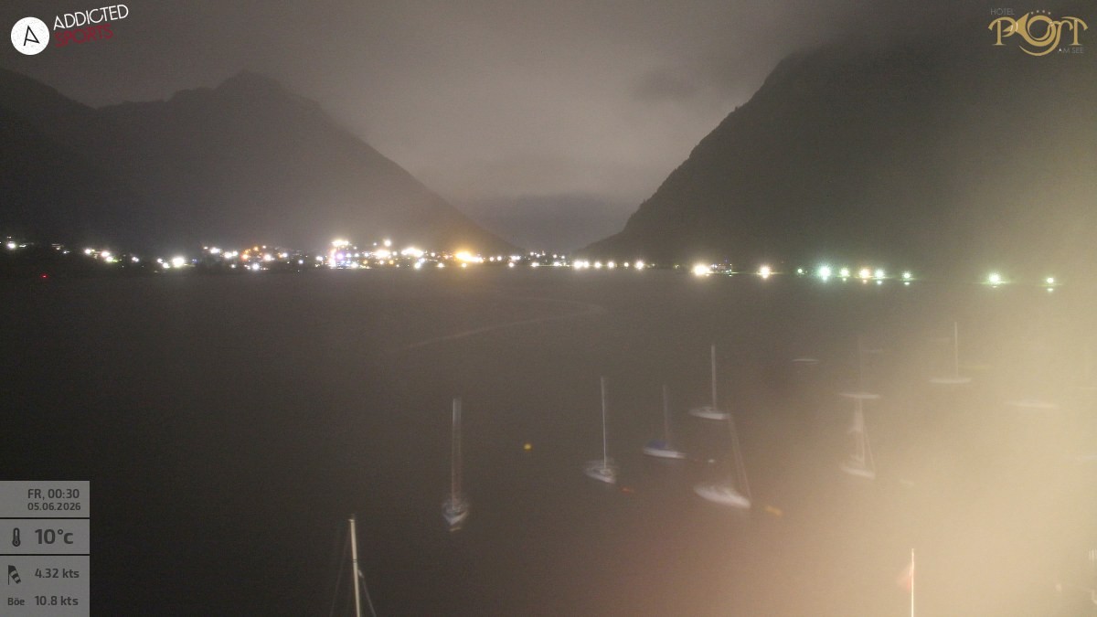 Archived image Webcam Achensee - View Hotel Post Pertisau