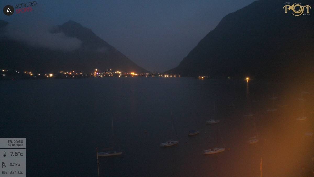 Archived image Webcam Achensee - View Hotel Post Pertisau
