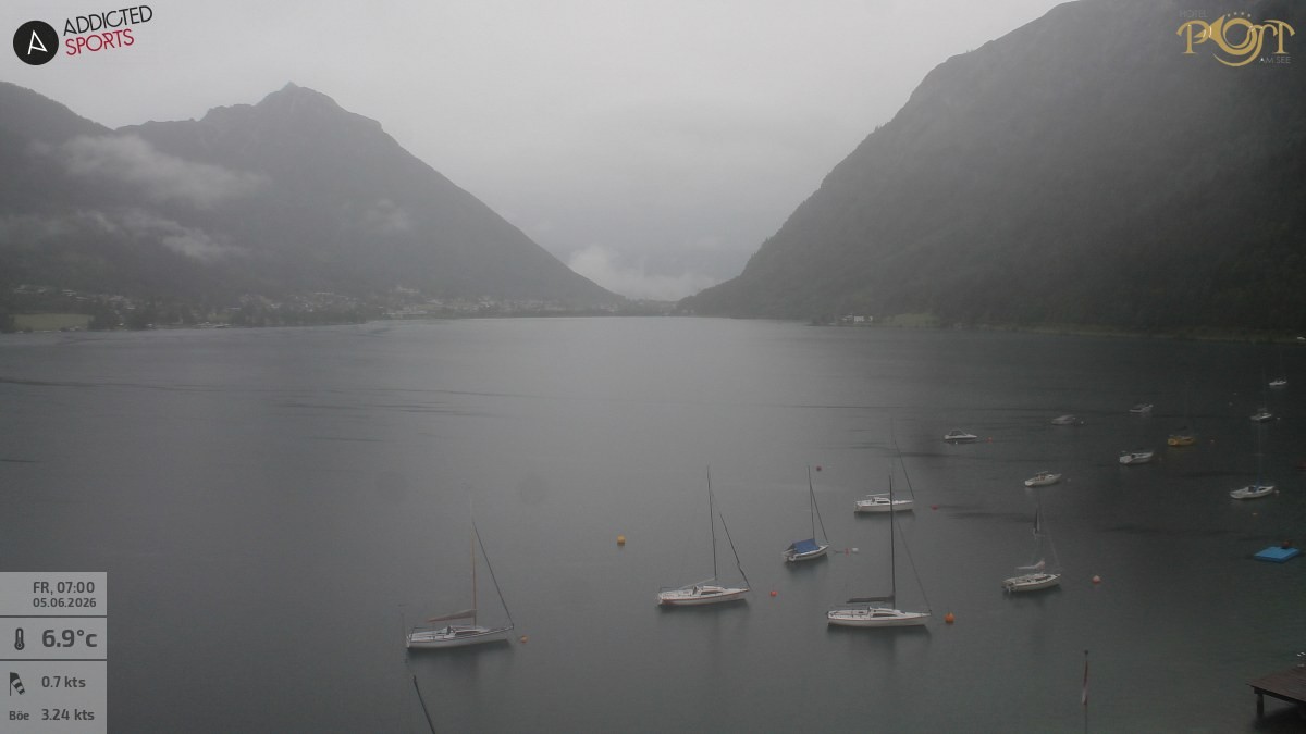 Archiv Foto Webcam Achensee: Blick vom Hotel Post am Achensee