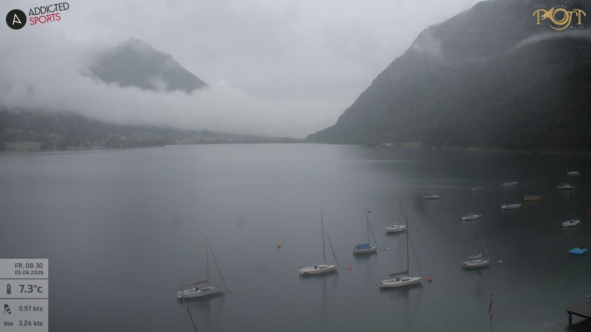 Archiv Foto Webcam Achensee: Blick vom Hotel Post am Achensee