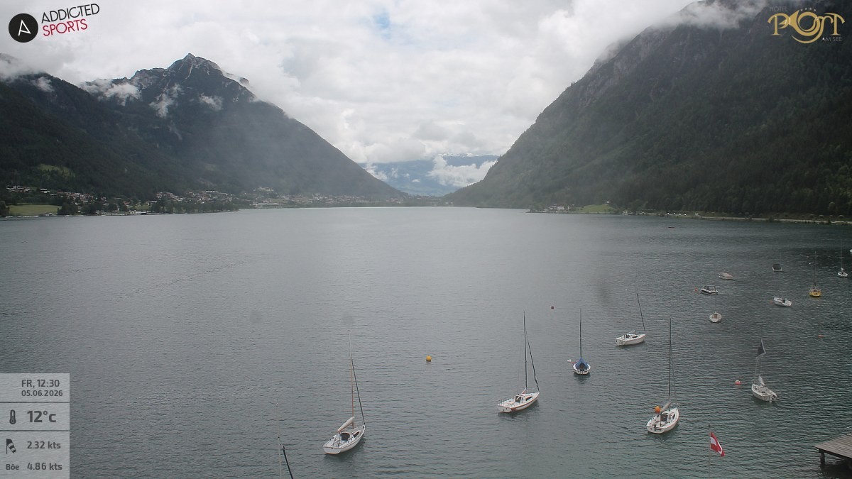 Archiv Foto Webcam Achensee: Blick vom Hotel Post am Achensee