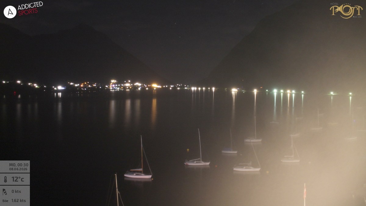 Archiv Foto Webcam Achensee: Blick vom Hotel Post am Achensee