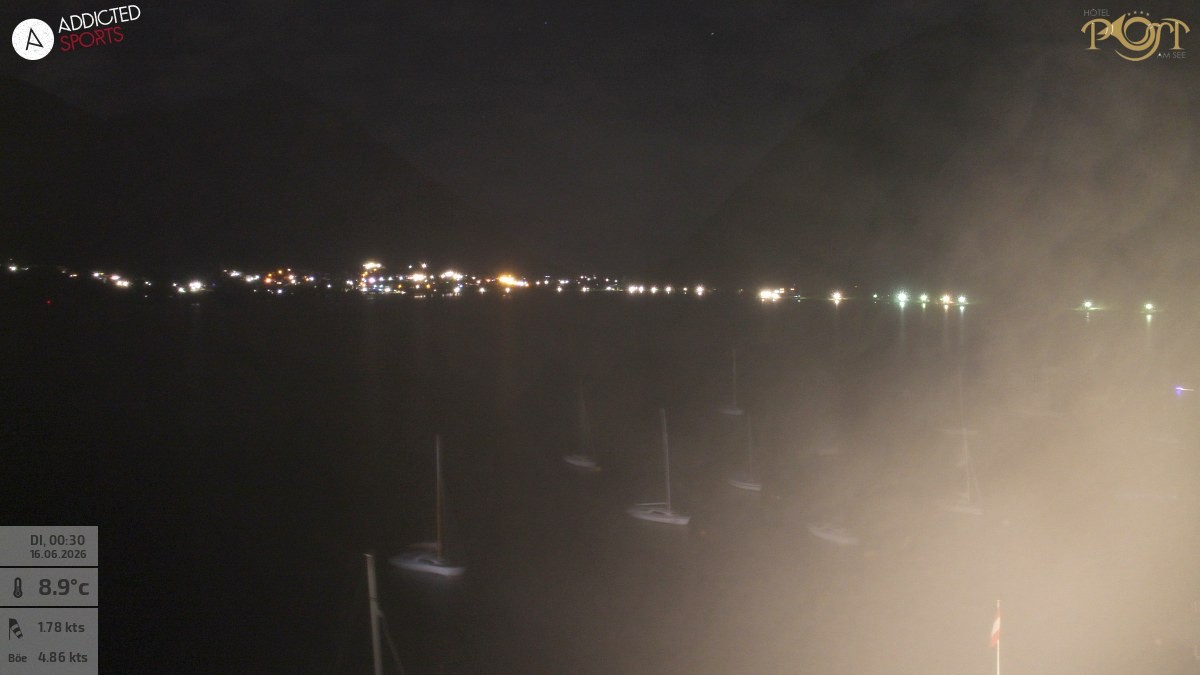 Archiv Foto Webcam Achensee: Blick vom Hotel Post am Achensee