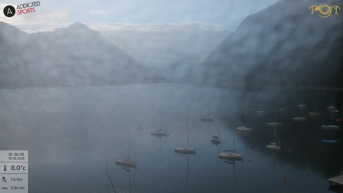 Archiv Foto Webcam Achensee: Blick vom Hotel Post am Achensee