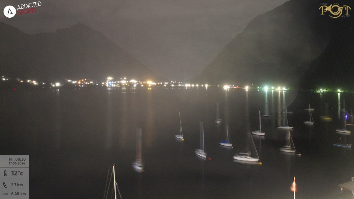 Archiv Foto Webcam Achensee: Blick vom Hotel Post am Achensee