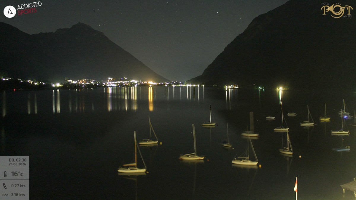 Archived image Webcam Achensee - View Hotel Post Pertisau