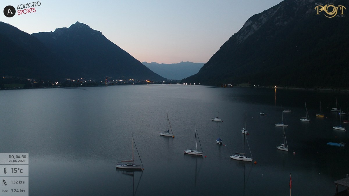 Archived image Webcam Achensee - View Hotel Post Pertisau