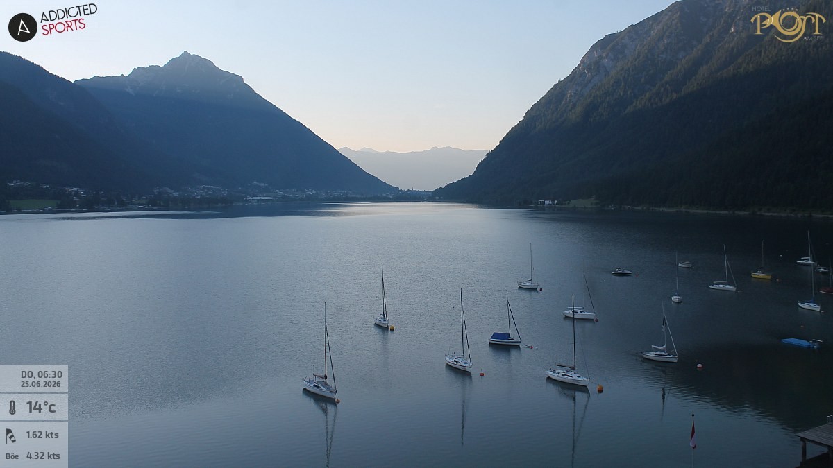 Archived image Webcam Achensee - View Hotel Post Pertisau